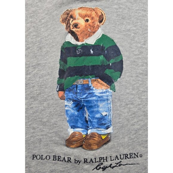 Polo Ralph Lauren Polo Bear Rugby Hoodie Men’s 3XL Gray Pullover Preppy Iconic - Picture 4 of 16